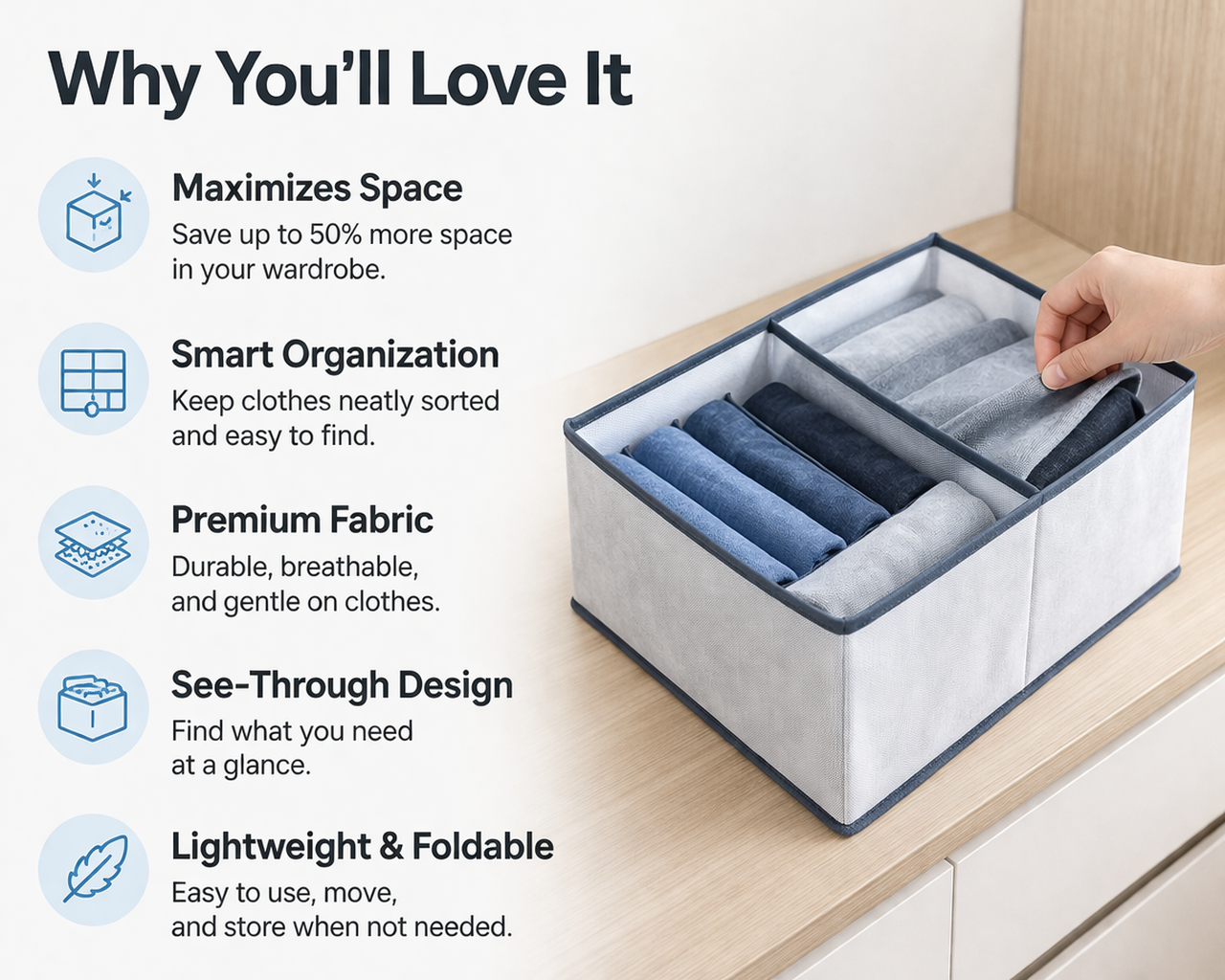 “Smart Wardrobe Organizer – Save Space Instantly (Pack of 2)”