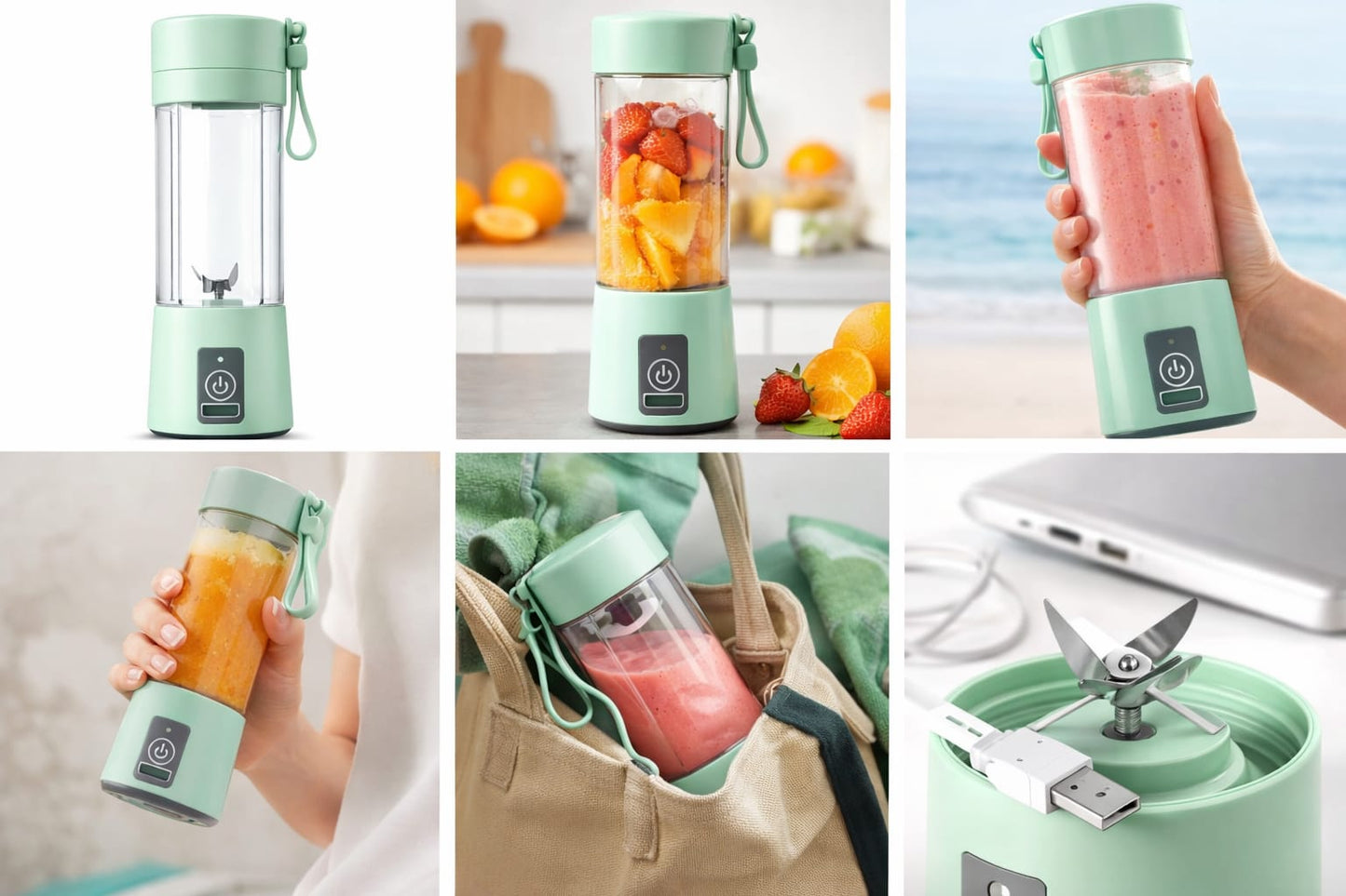 Portable Rechargeable Juicer Bottle – Fresh Juice in 30 Seconds